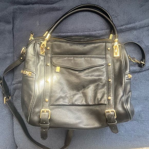 Rebecca Minkoff black leather Regan Satchel - Picture 3 of 8